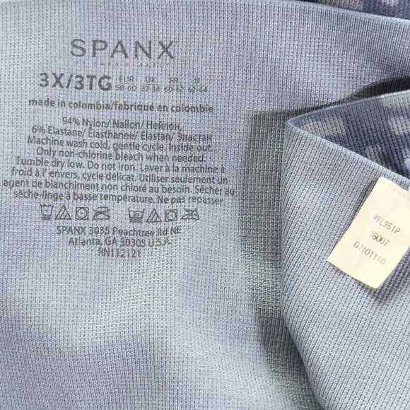 SPANX Women's Blue Patterned High-Waisted Leggings Size 3X - Picture 7 of 12